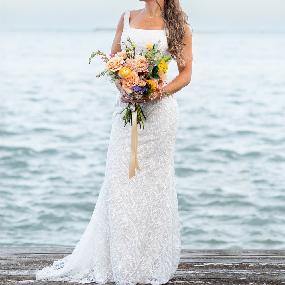 Lis Simon custom Ivory Wedding dress